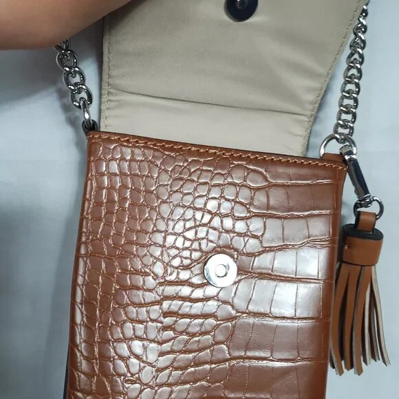 Nine West Women’s Chic Brown Crossbody Bag with Tassel - Picture 6 of 11